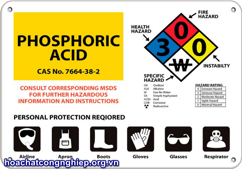 Cần lưu ý an toàn khi sử dụng hóa chất Axit Photphoric